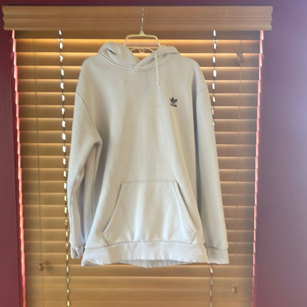 Adidas white hoodie, medium